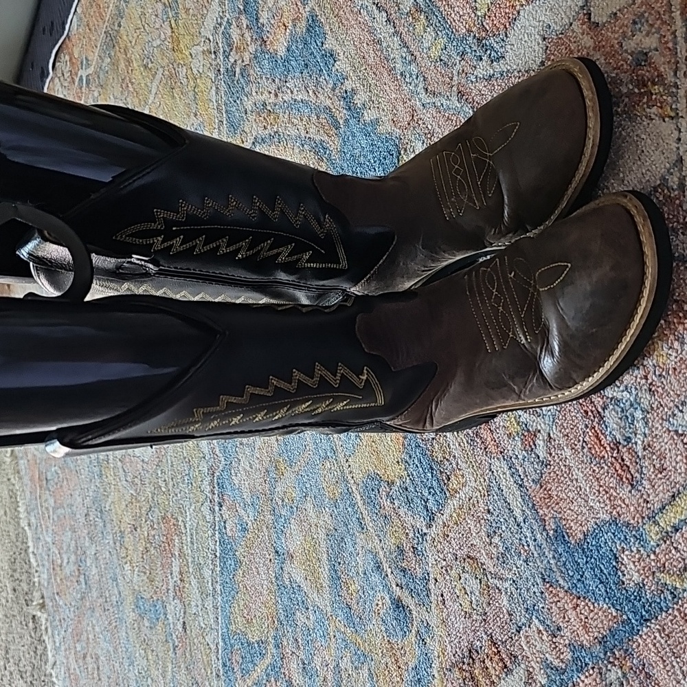 Old West Kids Cowboy Boots - Black and Brown So Much Love Left!